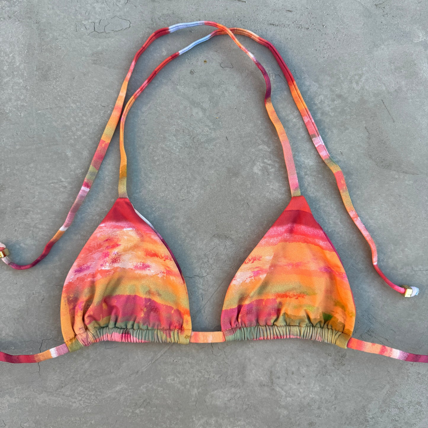 Aperol Sunsets Triangle Bikini Top