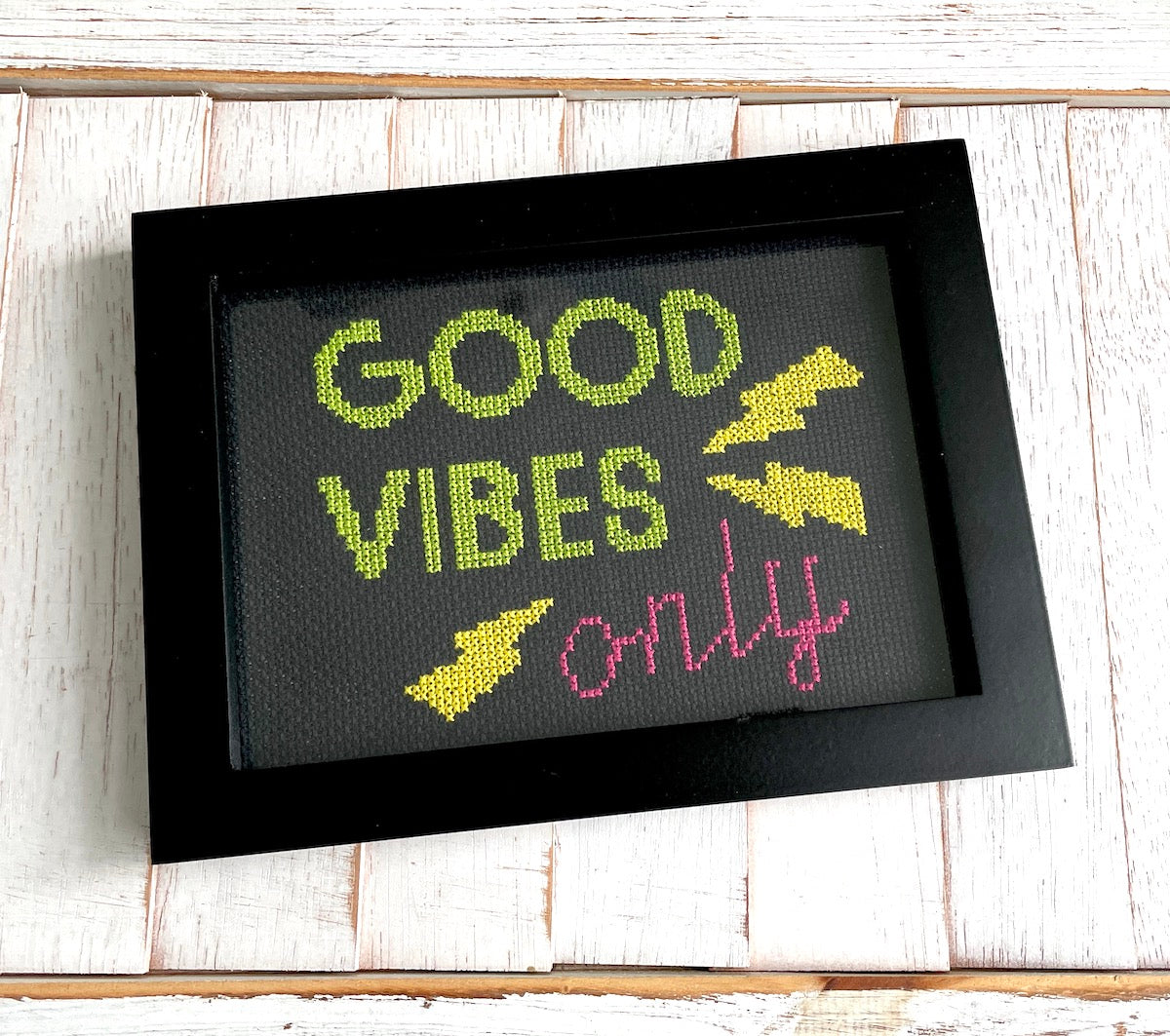 Good Vibes Only Counted Cross Stitch DIY KIT