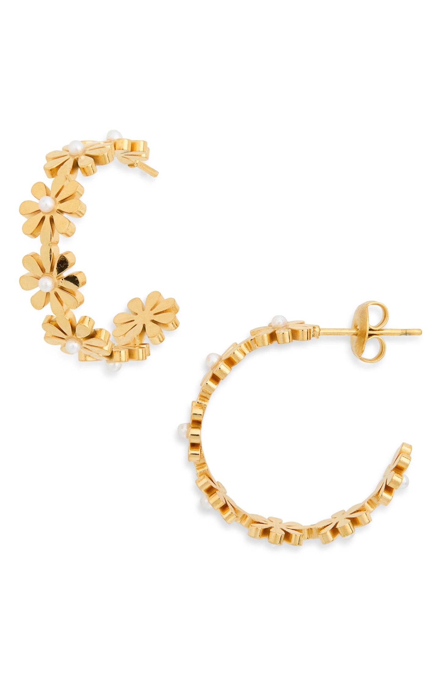 Daisy Hoop Earrings