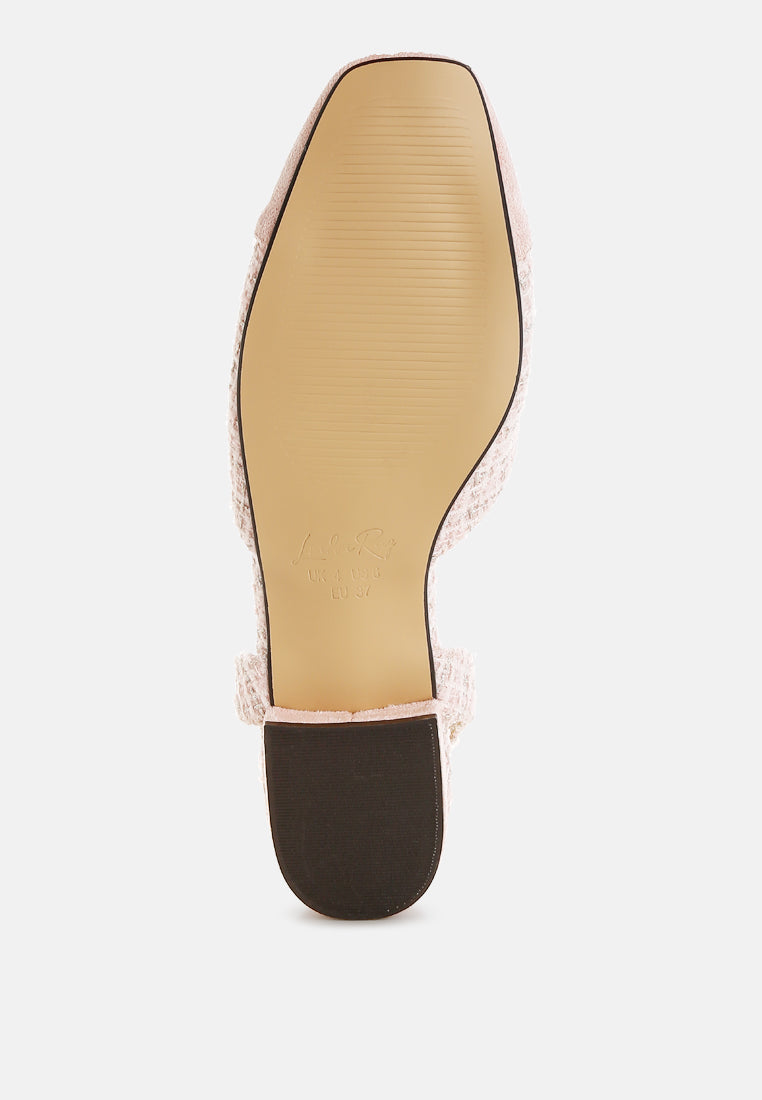 Karita Tweed Slingback Sandals