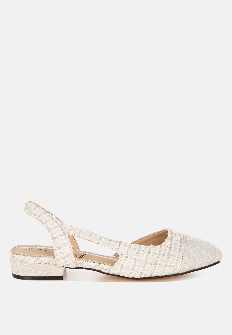 Karita Tweed Slingback Sandals