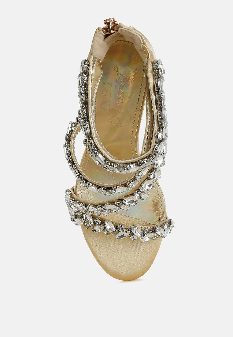 Korna Diamante Embellished Stiletto Heel Sandals