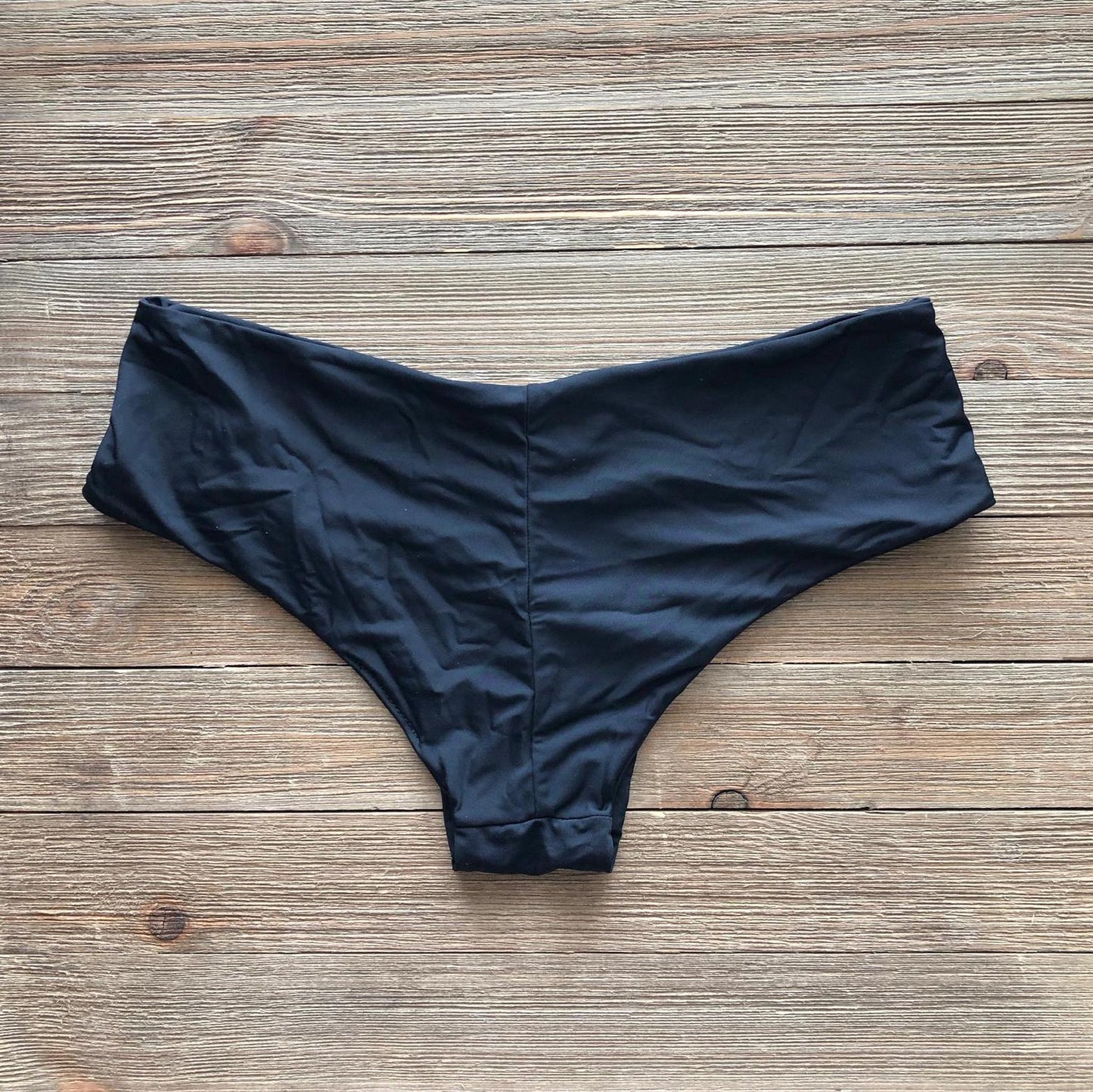 Light Black Shortie Cheeky Bikini Bottom