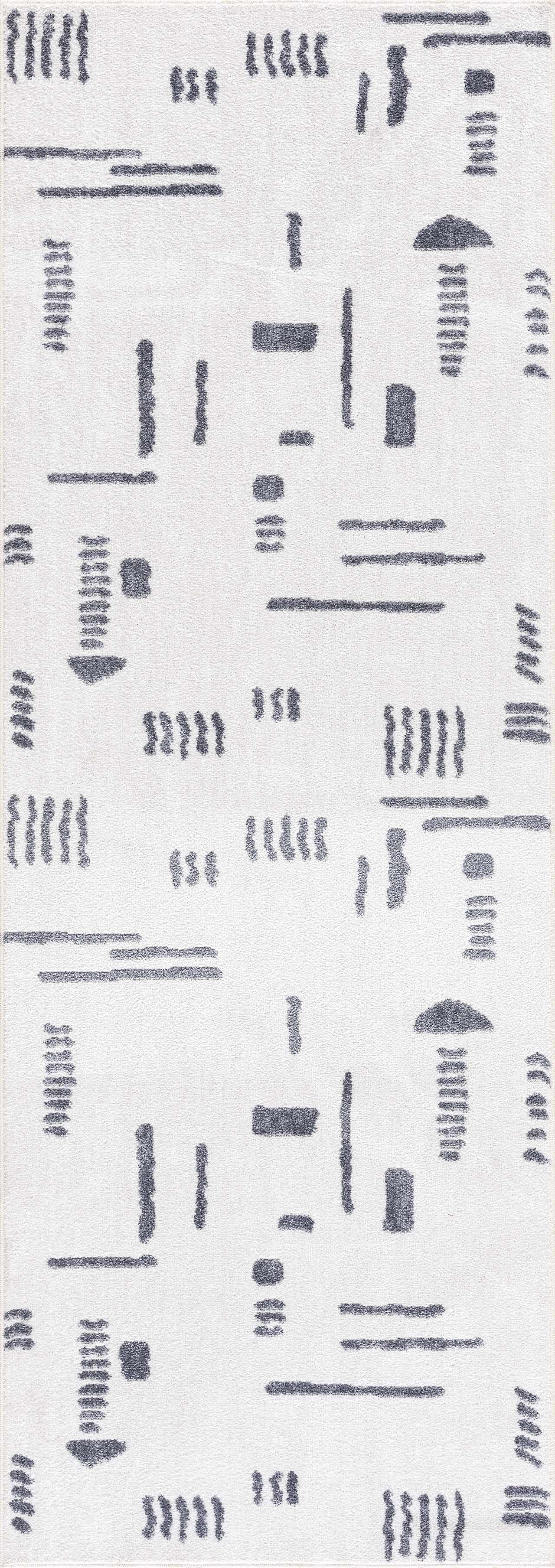 Eitan Gray Washable Area Rug - Clearance