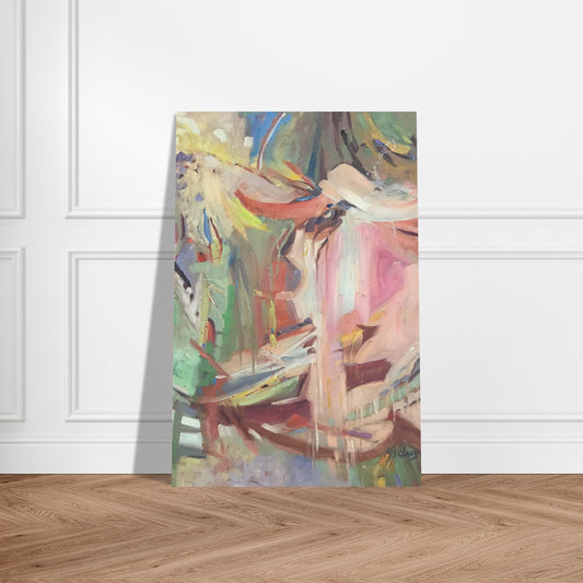 "All Seasons" Abstract I 12x18 Museum-Quality Matte Paper Poster I Original Artwork by American Artist Barbara Cleary