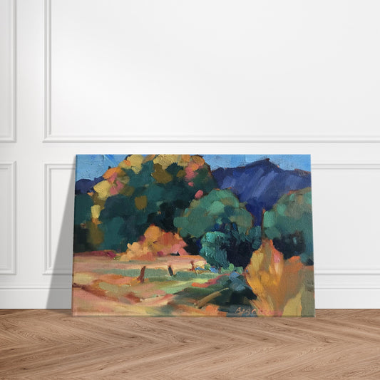 ‘New Mexico Meadow’ Southwestern Landscape | 12x16 Museum Quality Matte Poster | Original Artwork by American Artist Barbara Cleary