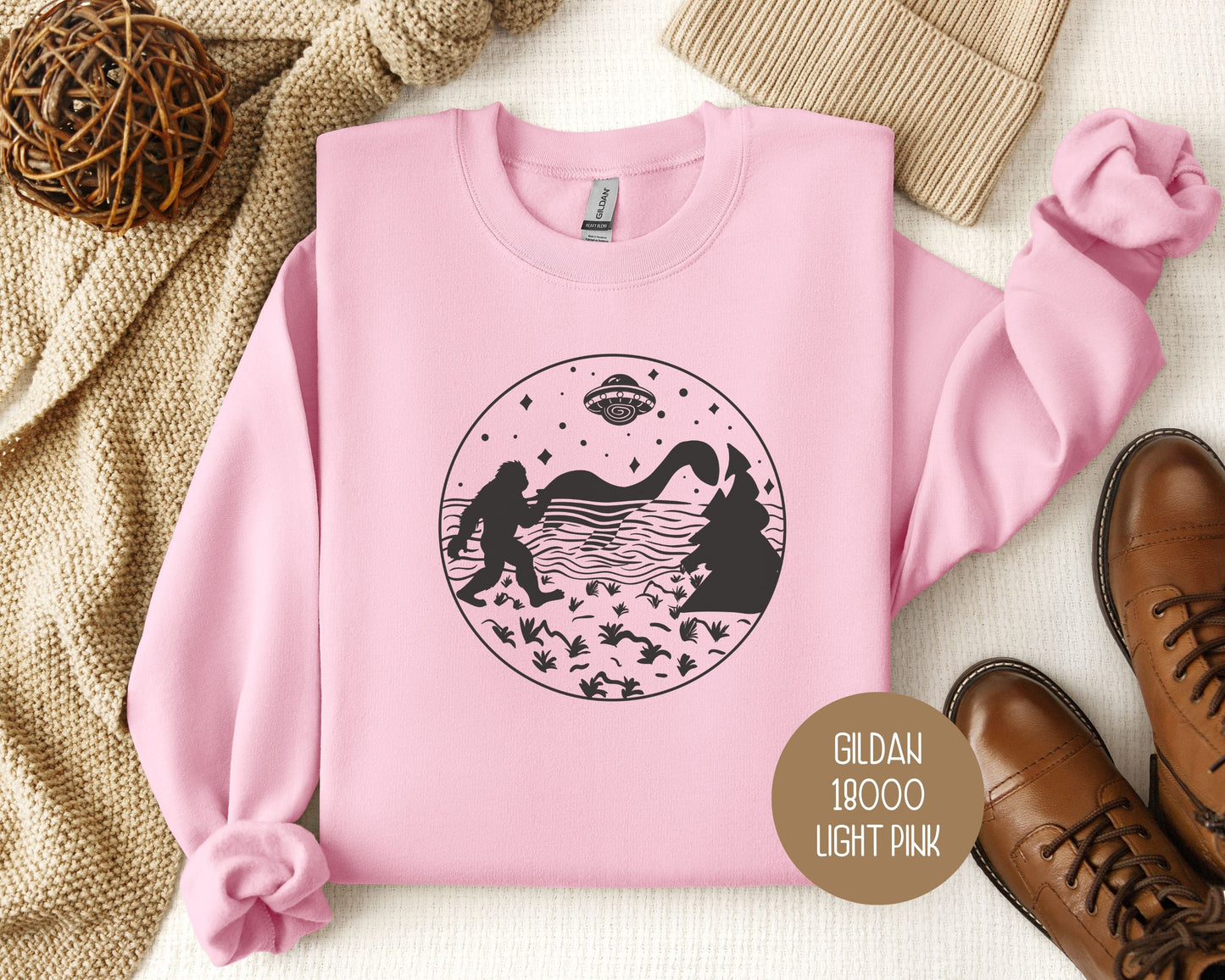 Bigfoot Loch Ness Monster UFO Sweatshirt