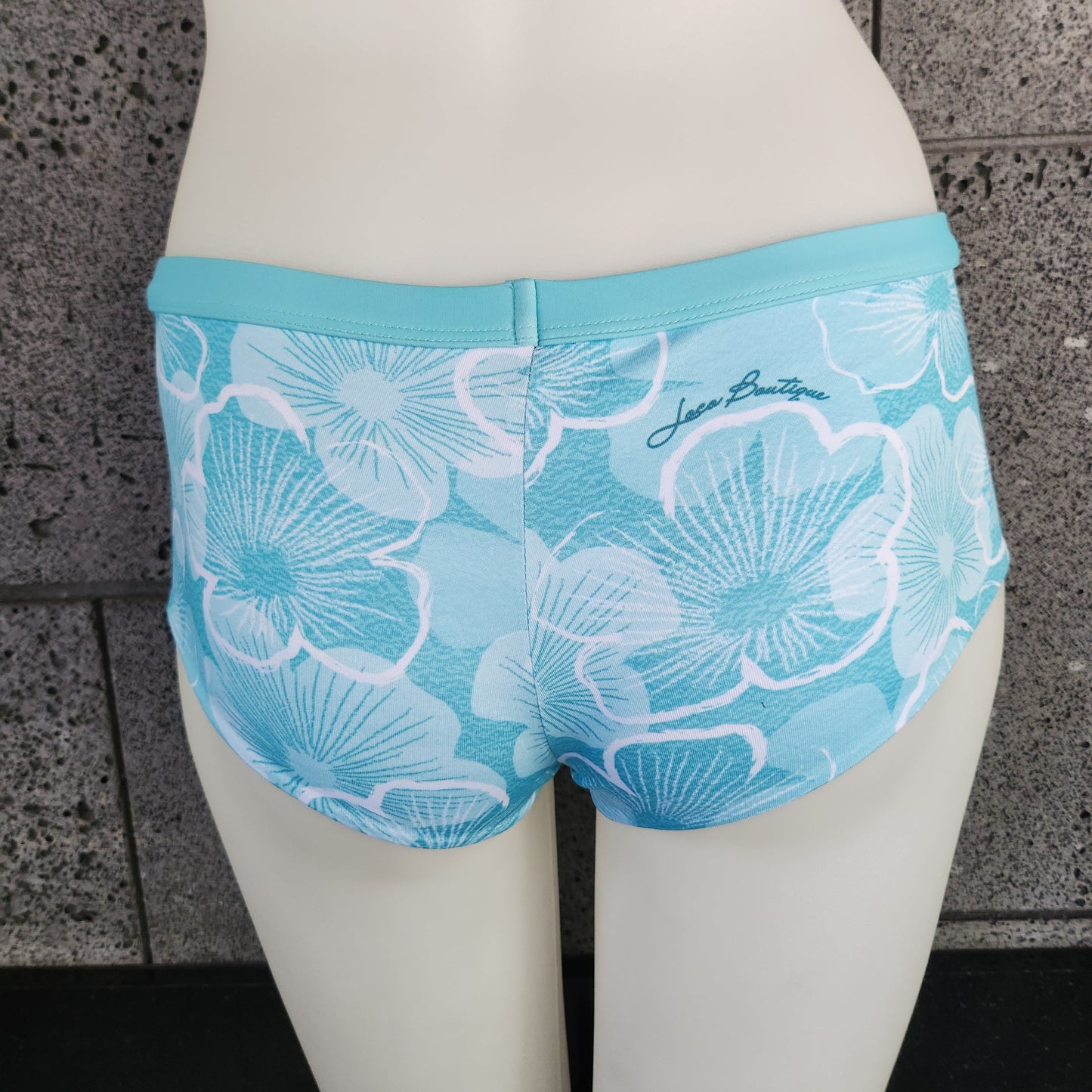 Loco Boutique Hibiscus Line Reversible Boyshort Swim Bottom