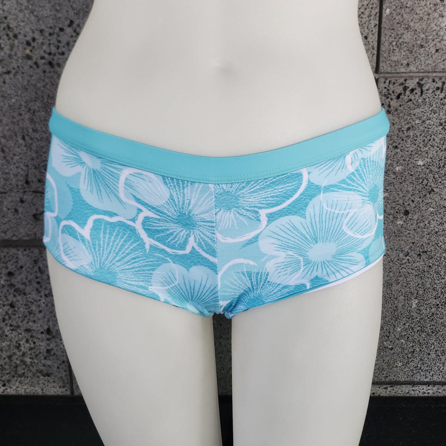 Loco Boutique Hibiscus Line Reversible Boyshort Swim Bottom