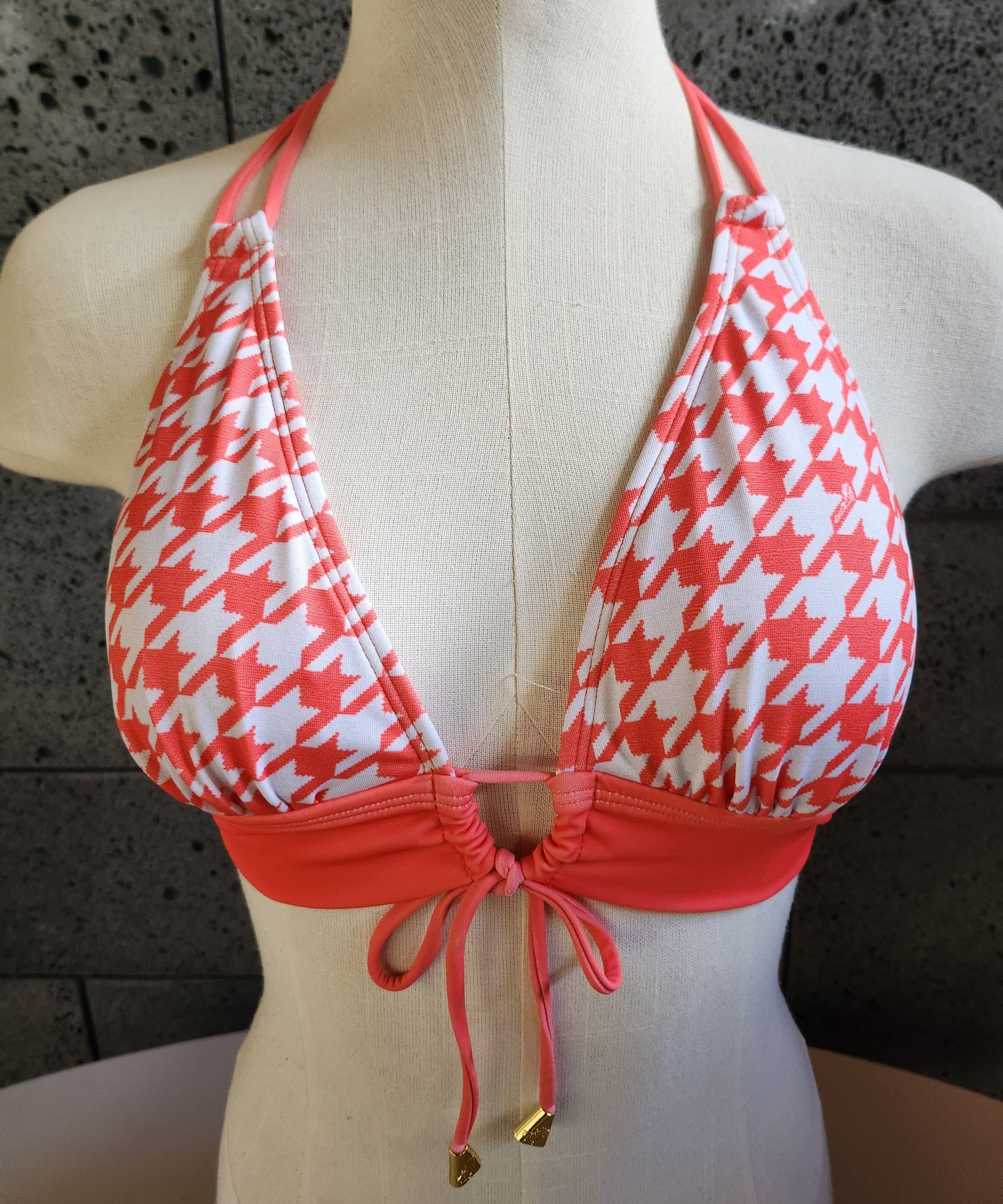 Loco Boutique Houndstooth 2.0 Keyhole Front Banded Chest
