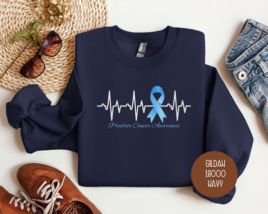 Prostate Cancer Blue Ribbon Awareness Sweatshirt