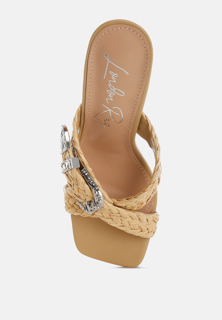 Nimaya Braided Criss-Cross Strap Sandals