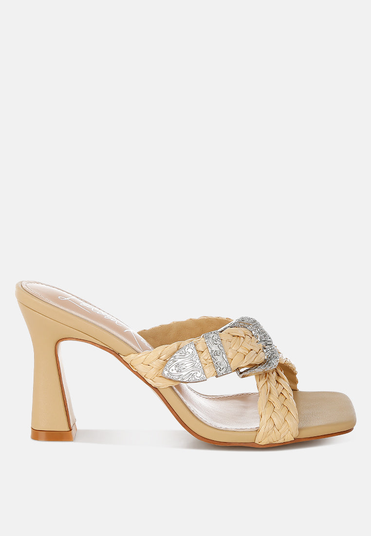Nimaya Braided Criss-Cross Strap Sandals