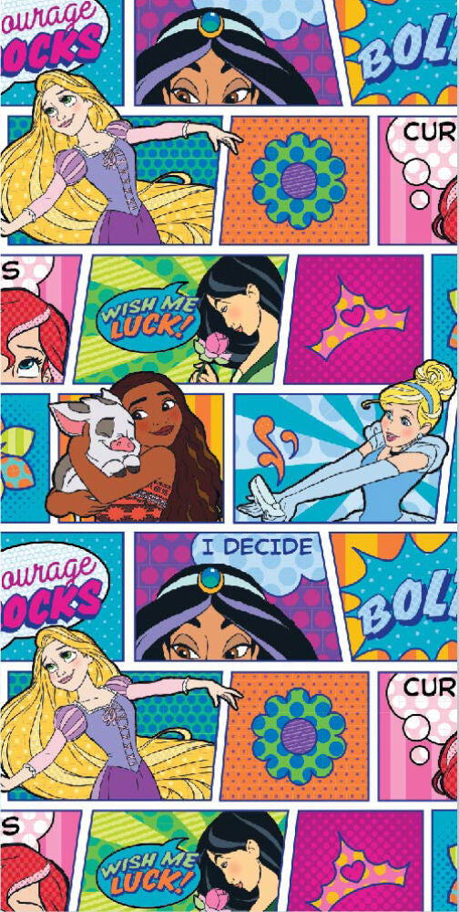 Disney Princesses children's beach towel - 67x137 - checkered