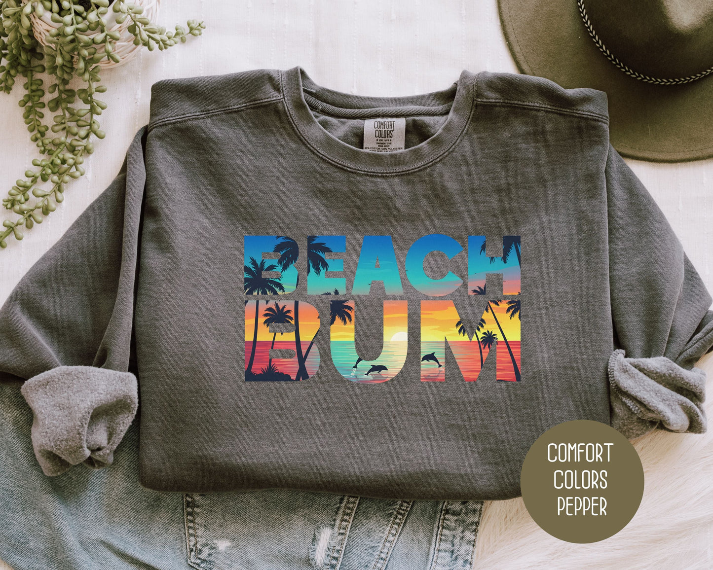 Beach Bum Comfort Colors Sweatshirt