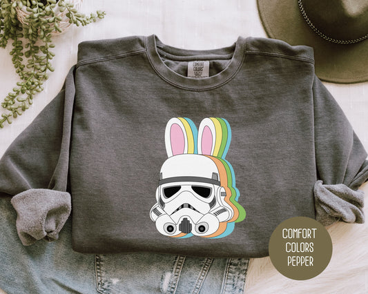 Storm Trooper Easter Bunny Comfort Colors Sweatshirt