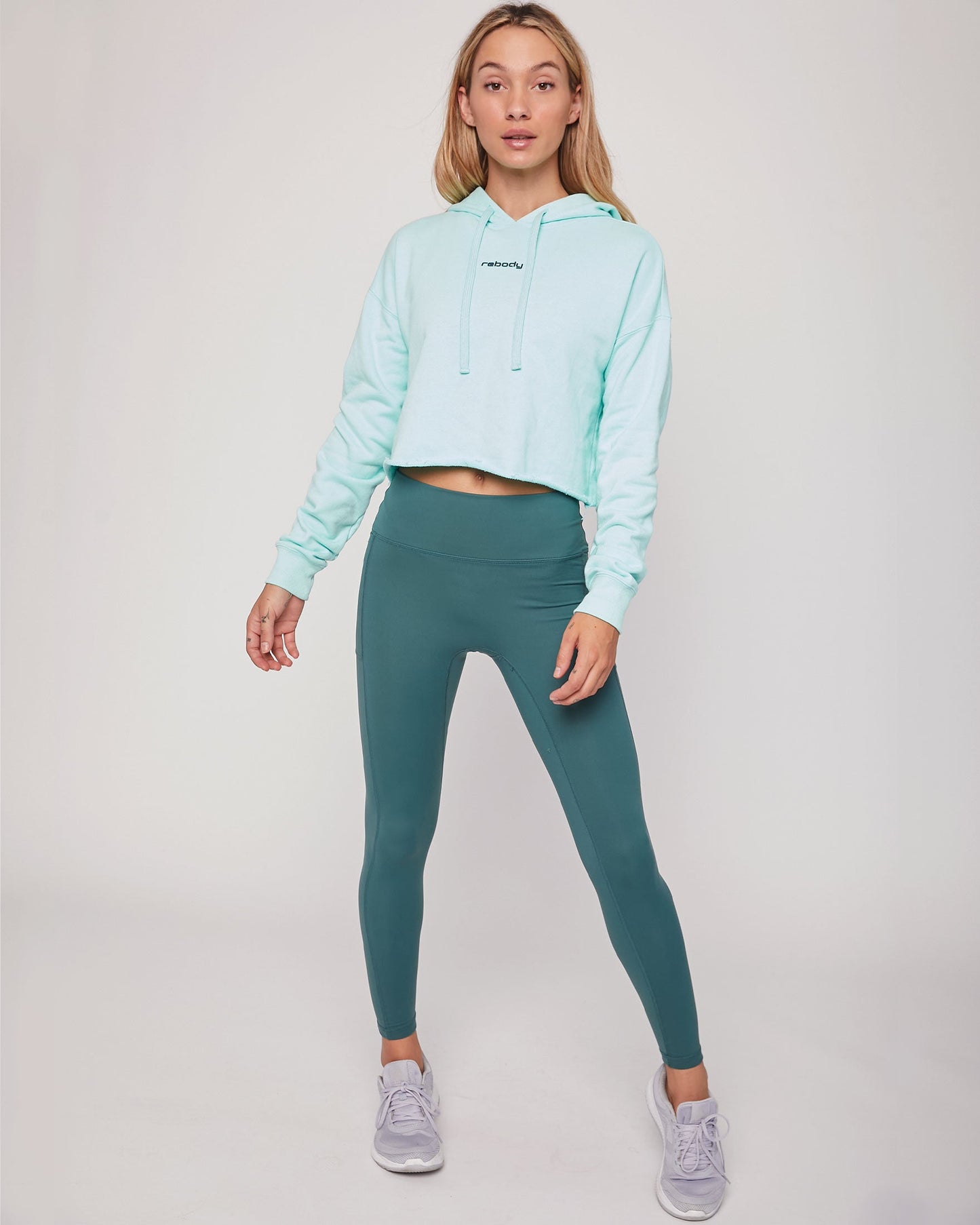 Rebody French Terry Crop Hoodie