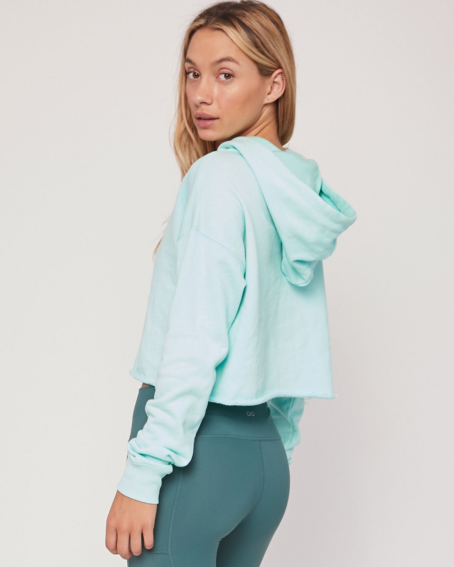 Rebody French Terry Crop Hoodie