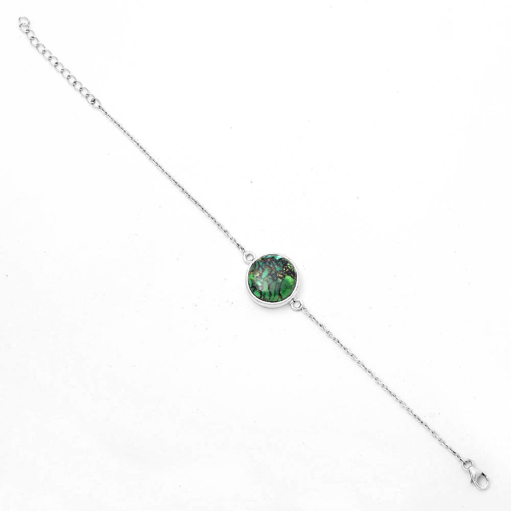 Natural Green Matrix Turquoise Bracelet B-1023 SDB3085