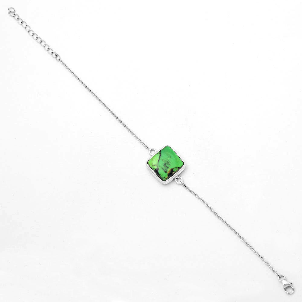 Natural Green Matrix Turquoise Bracelet B-1023 SDB3092