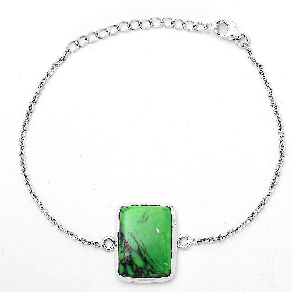 Natural Green Matrix Turquoise Bracelet B-1023 SDB3135