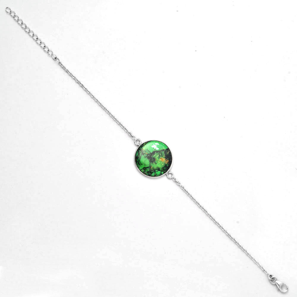 Natural Green Matrix Turquoise Bracelet B-1023 SDB3522
