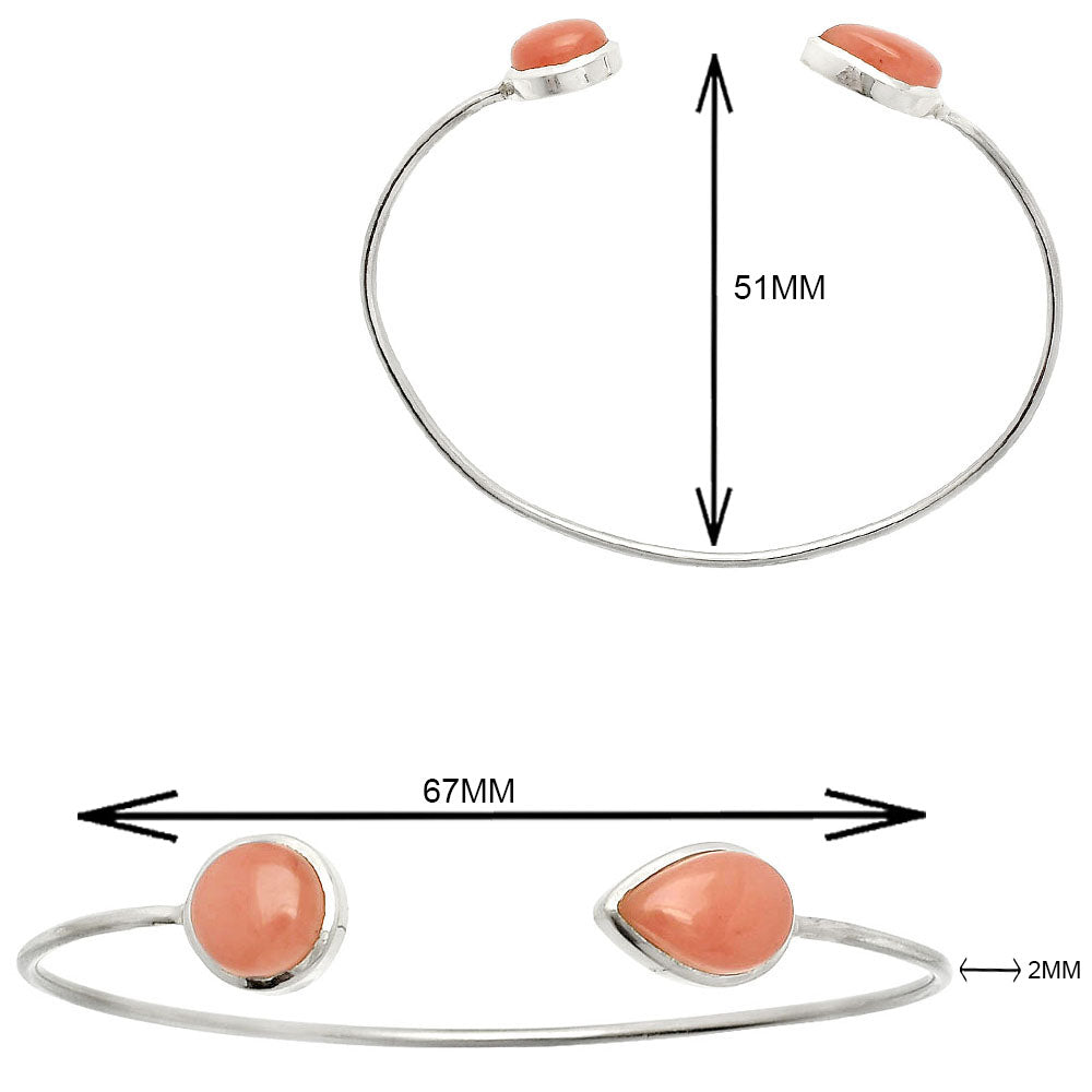 Guava Quartz - Brazil Cuff Bangle Bracelet B-1004 SDB4956