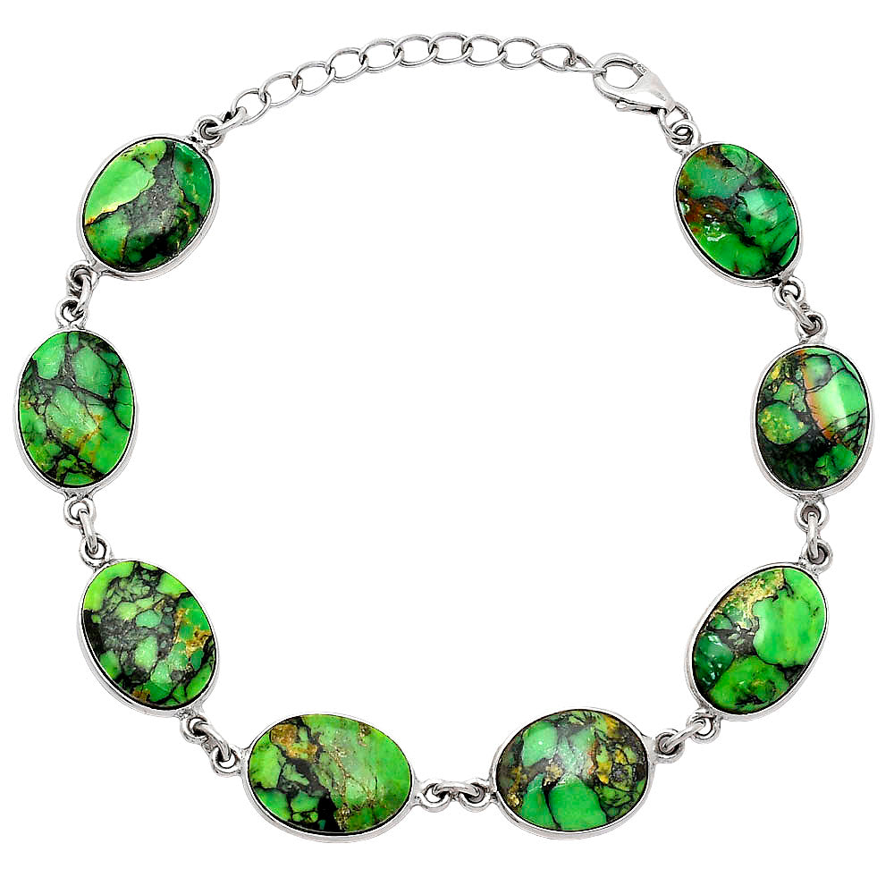 Natural Green Matrix Turquoise Bracelet B-1001 SDB5185