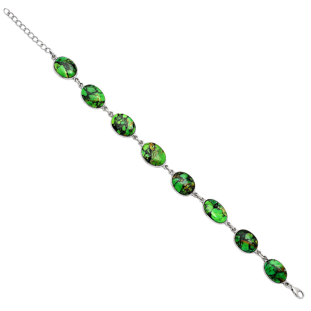 Natural Green Matrix Turquoise Bracelet B-1001 SDB5185