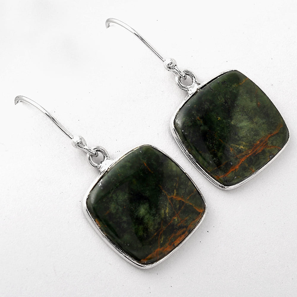 Natural Turkish Rainforest Chrysocolla Earrings E-1001 SDE51519