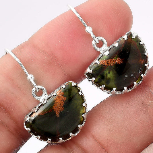 Natural Turkish Rainforest Chrysocolla Earrings E-1113 SDE52881