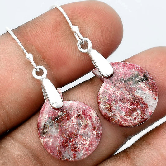 Natural Pink Thulite - Norway Earrings E-1214 SDE55392-0