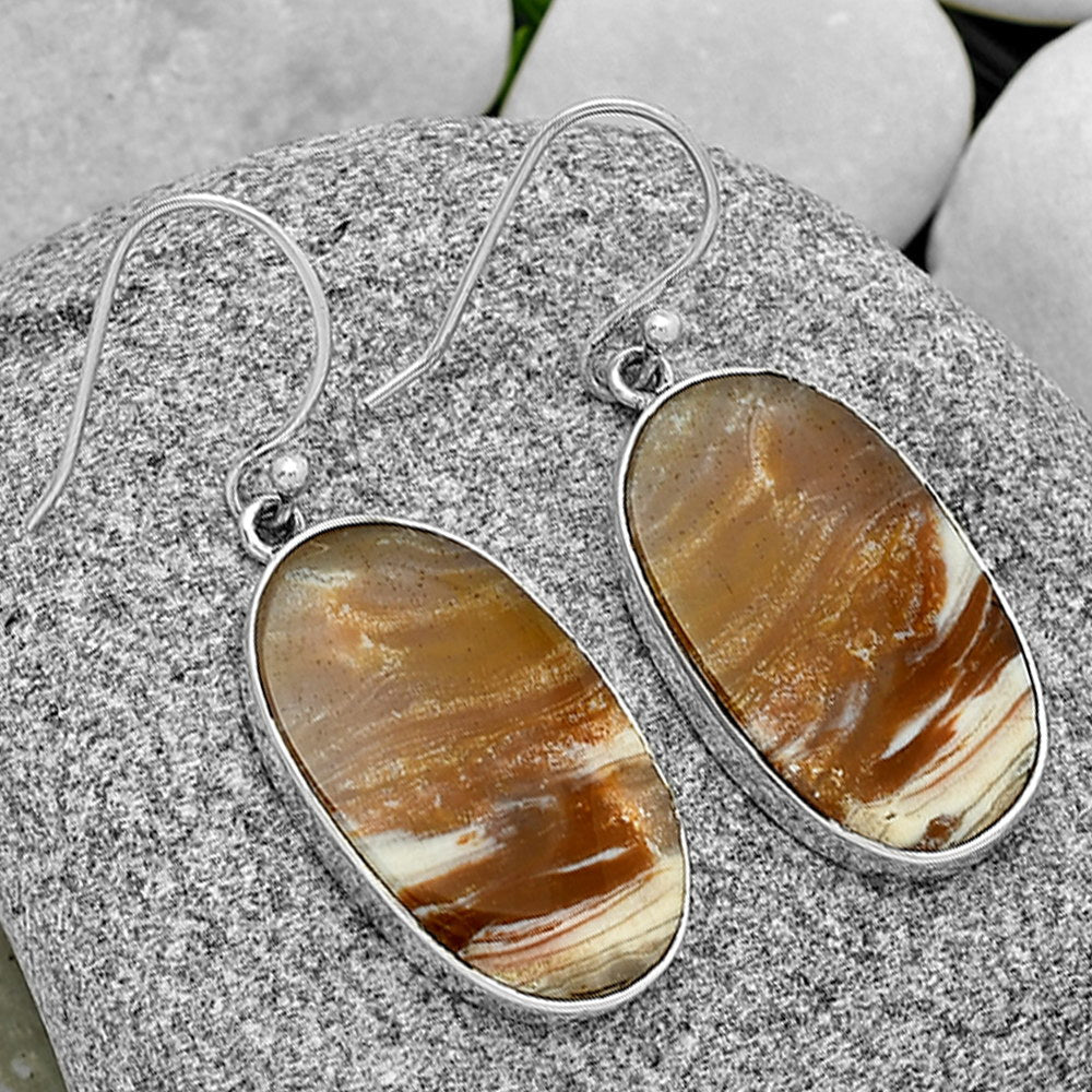 Natural Imperial Dedise Jasper Earrings E-1001 SDE70350