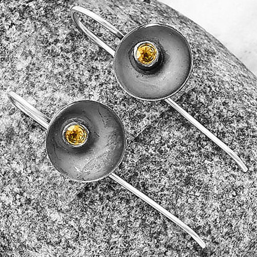 Natural Citrine Earrings E-1241 SDE77243