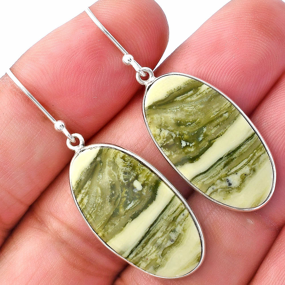 Natural Serpentine Earrings E-1001 SDE79301