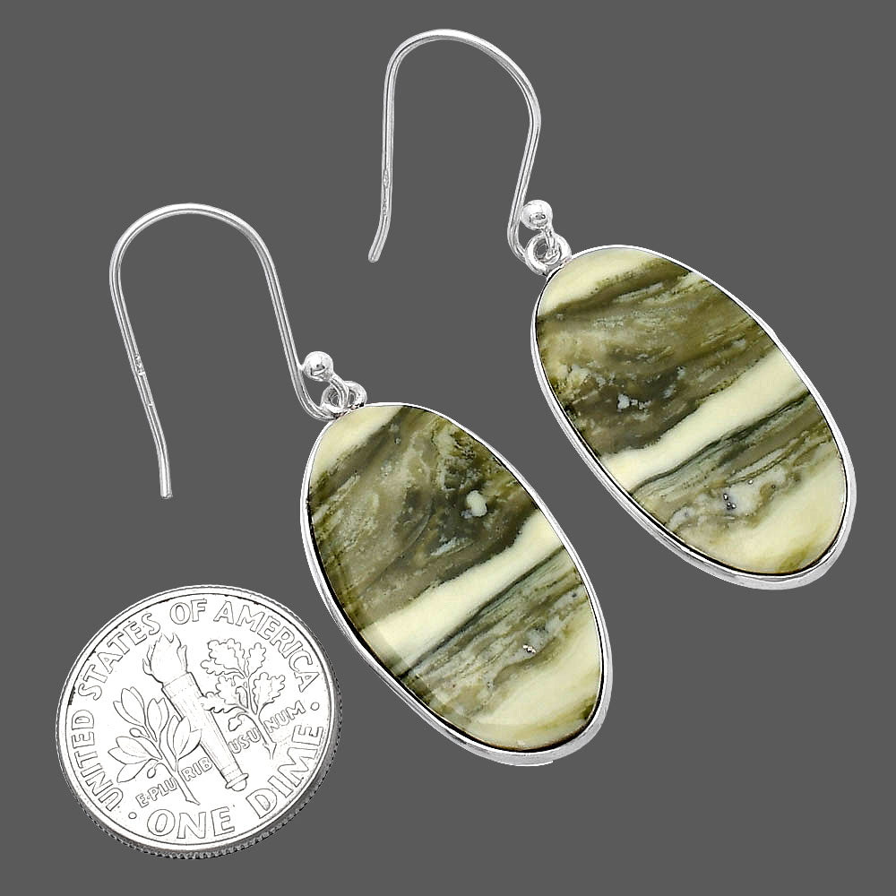 Natural Serpentine Earrings E-1001 SDE79301