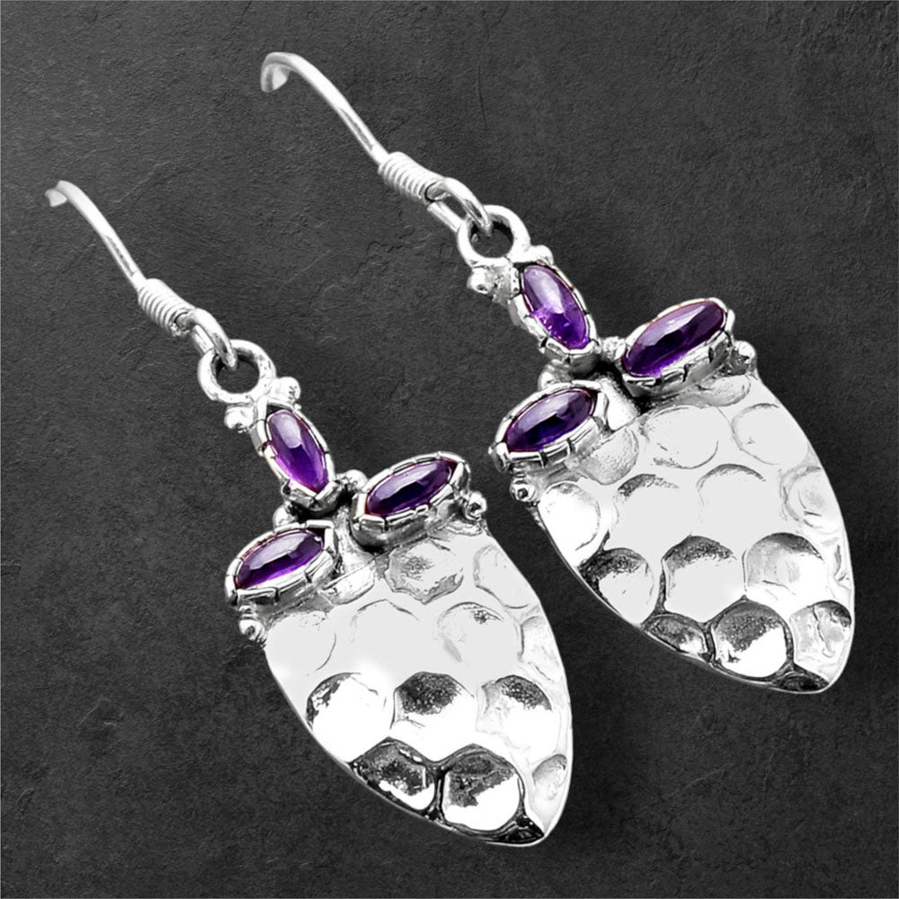 Natural Amethyst - Brazil Earrings SDE86175