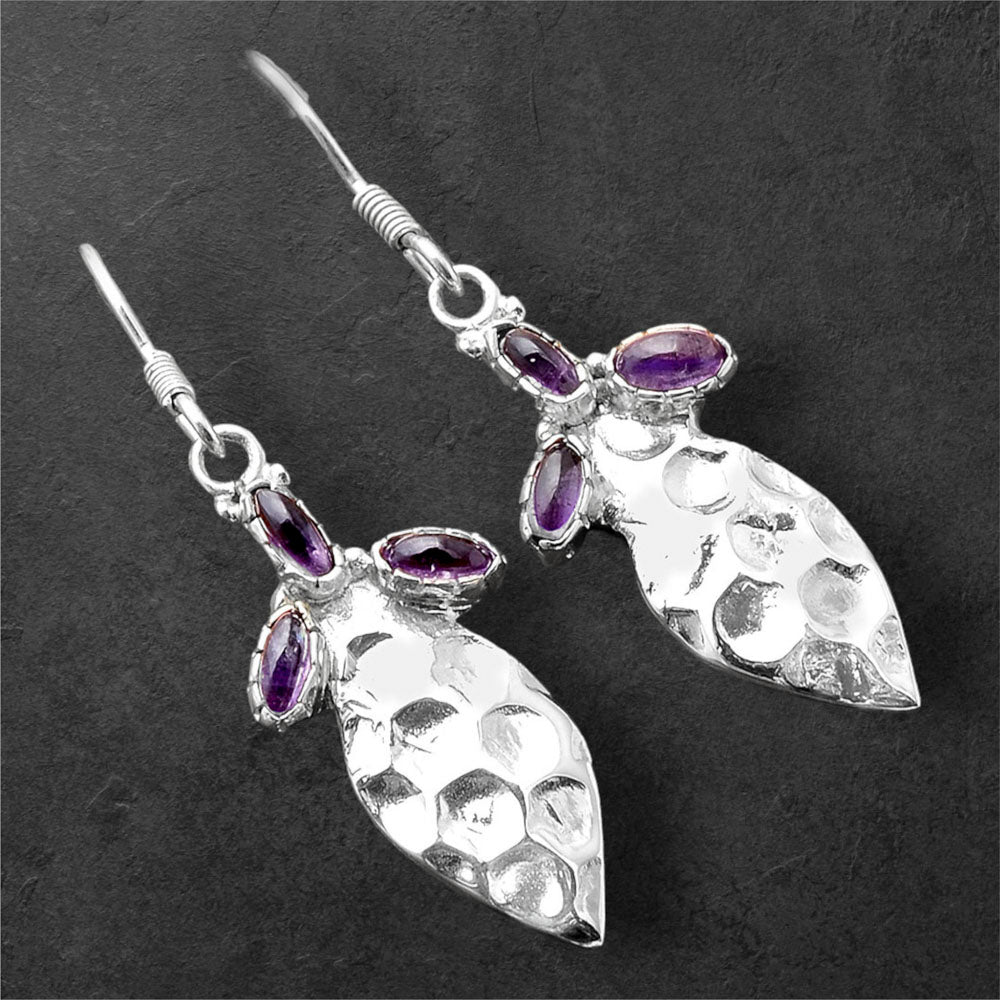 Natural Amethyst - Brazil Earrings SDE86180