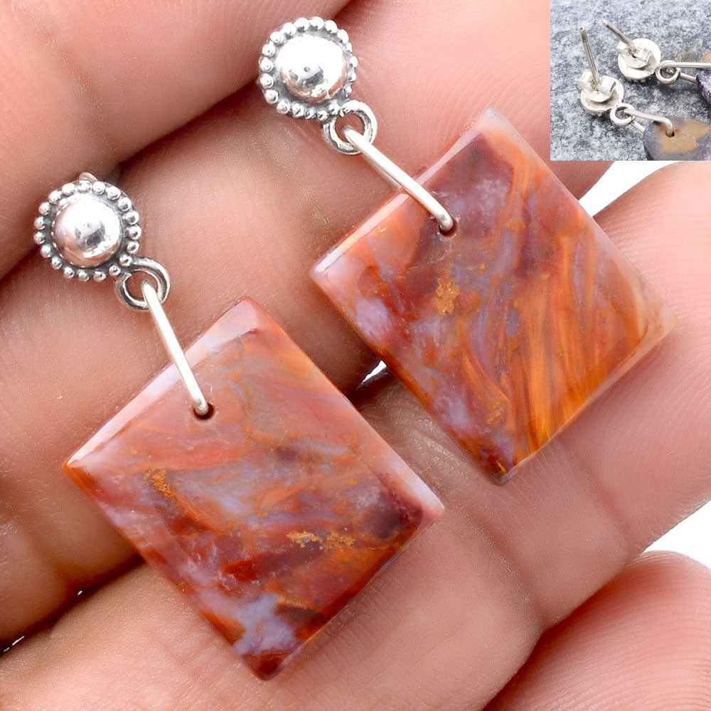 Natural Pietersite - Namibia Earrings E-1227 SDE86586