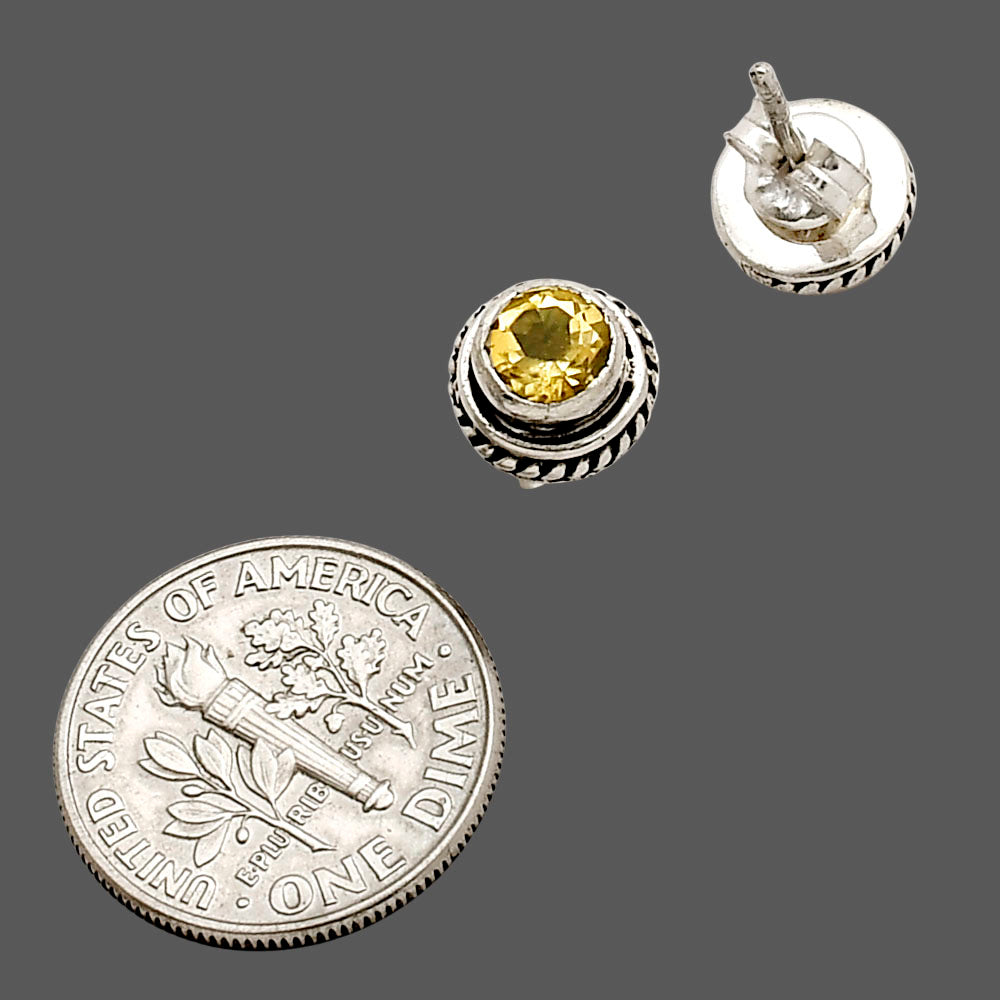 Citrine Stud Earrings E-1245 SDE90319