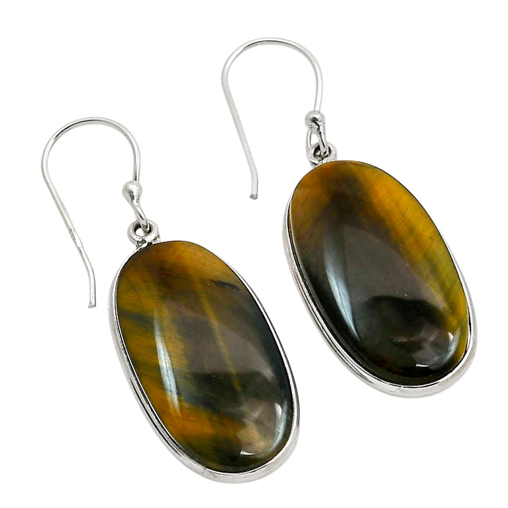 Blue Tiger Eye Earrings E-1001 SDE90395