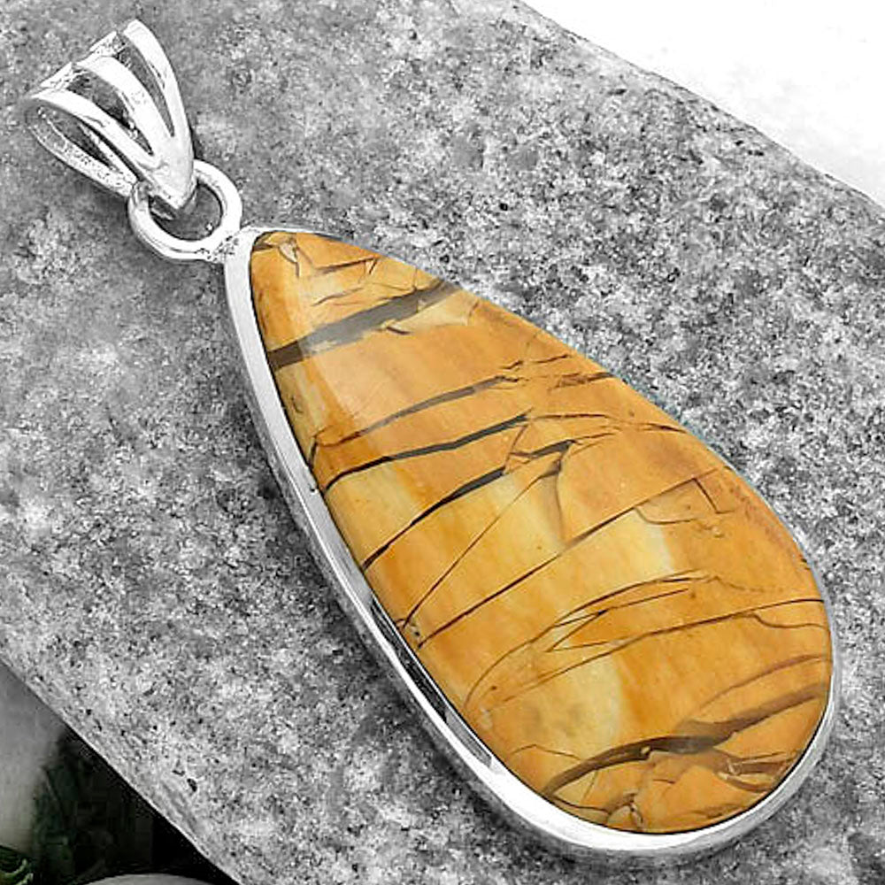 Natural Brecciated Mookaite Pendant P-1002 SDP102194