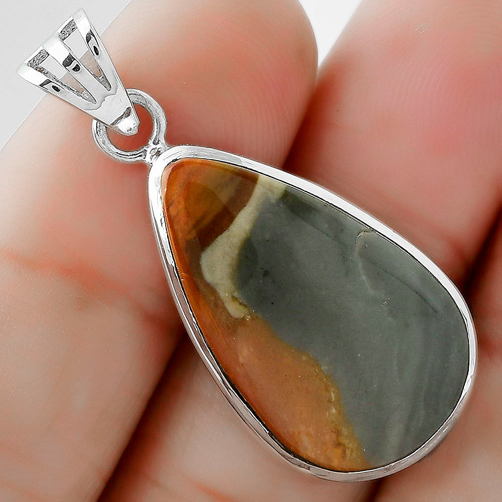 Natural Polygram Jasper Pendant P-1002 SDP102213