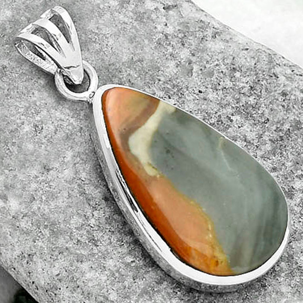 Natural Polygram Jasper Pendant P-1002 SDP102213
