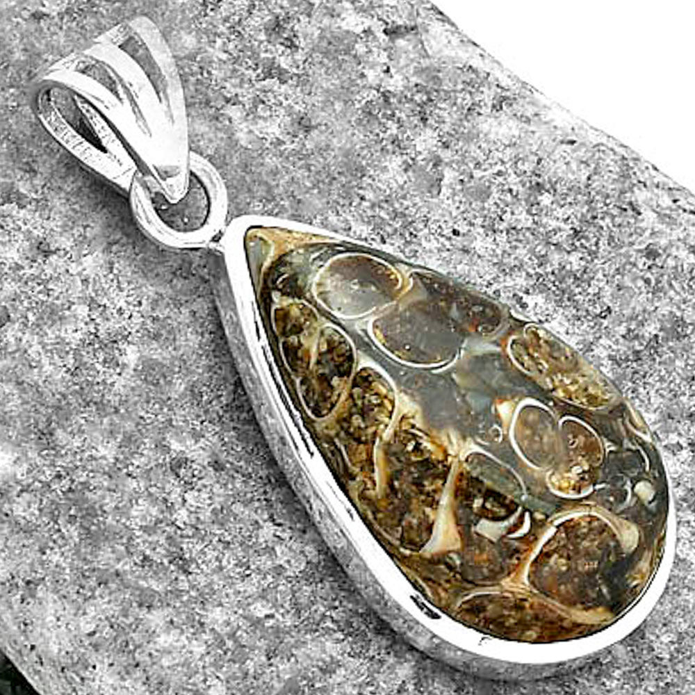 Natural Turtella Jasper - USA Pendant P-1002 SDP102222
