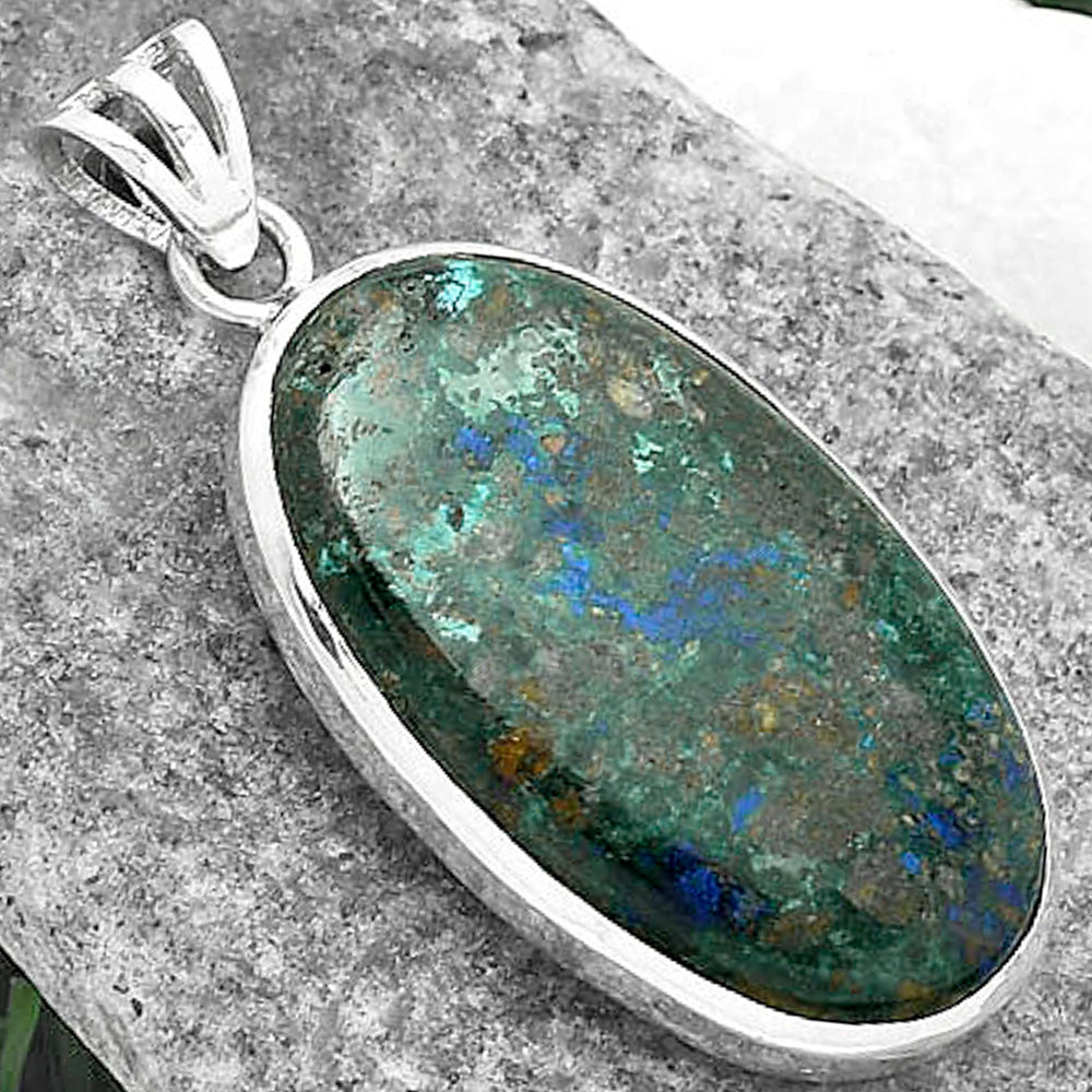 Azurite In Malachite - Morenci Mines Pendant P-1002 SDP102271