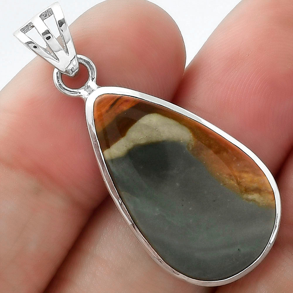 Natural Polygram Jasper Pendant P-1002 SDP102371