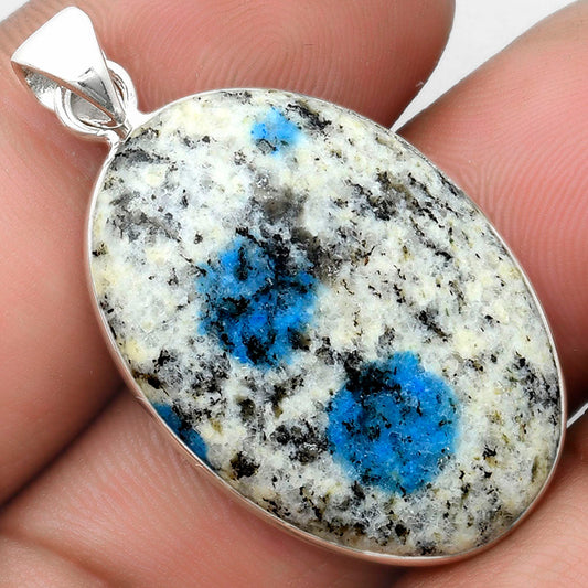Natural K2 Blue - Azurite In Quartz Pendant P-1001 SDP103814