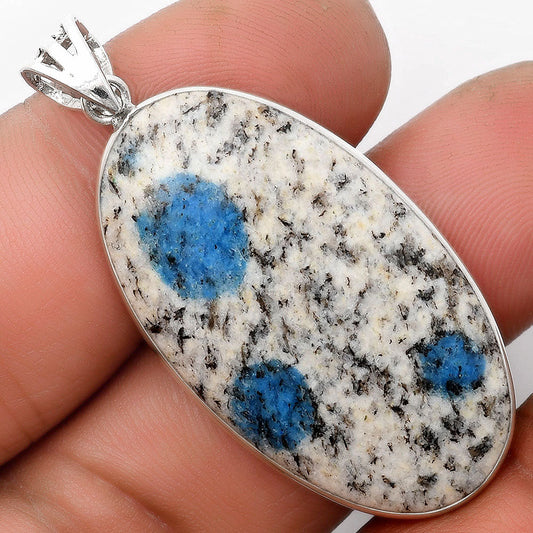 Natural K2 Blue - Azurite In Quartz Pendant P-1001 SDP105719