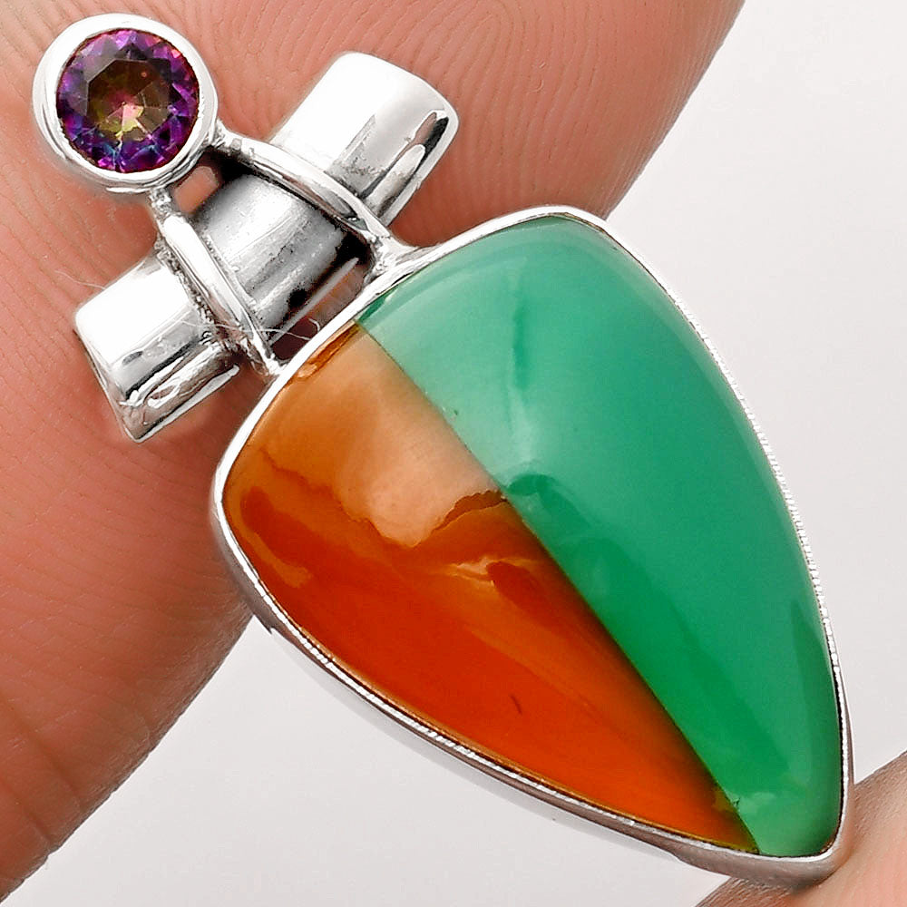 Natural Multi Onyx & Mystic Topaz Pendant P-1159 SDP106265